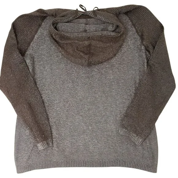 Eddie Bauer Women's Sz 2XL Long Sleeve Pullover Lightweight Knit Sweater Hoodie - Picture 2 of 3